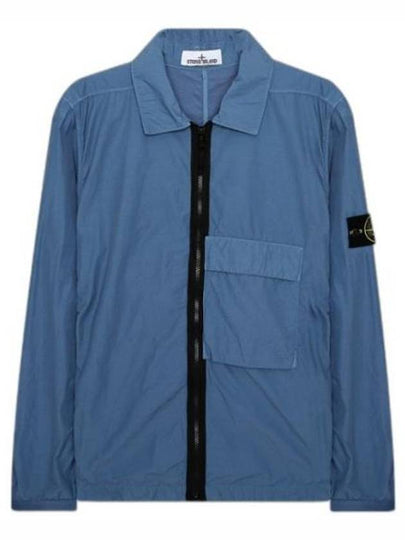 Naslan Garment Dyed Compass Patch Zip-up Jacket Blue - STONE ISLAND - BALAAN 2