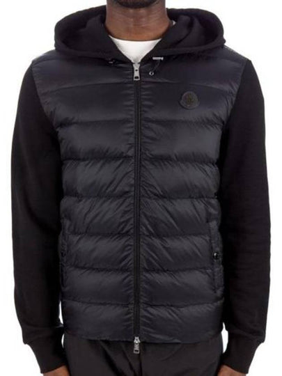 Men's Fleece Zip-Up Padding Black - MONCLER - BALAAN 2