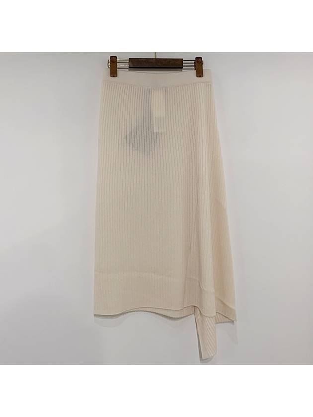 Women's Verna Wool Unbalanced Skirt Ivory - MAX MARA - BALAAN 4