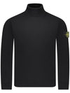 Wappen Patch Virgin Wool Turtleneck Black - STONE ISLAND - BALAAN 2