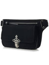 Logo Lock Classic Tonal Stitching Zipper Belt Bag Black - VIVIENNE WESTWOOD - BALAAN 3