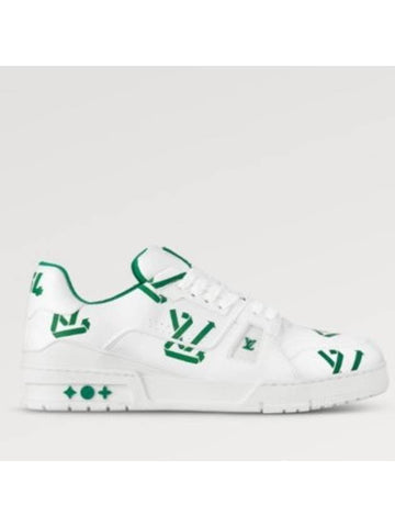 LV Trainer Low Top Sneakers Green - LOUIS VUITTON - BALAAN 1