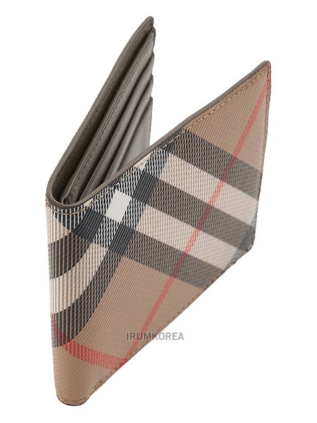 Check Slim Bifold Half Wallet Sand - BURBERRY - BALAAN 3