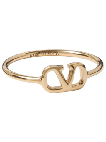 V Logo Signature Ring Gold - VALENTINO - BALAAN 1