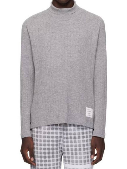 Raglan Roll Neck Virgin Wool Turtleneck Grey - THOM BROWNE - BALAAN 2