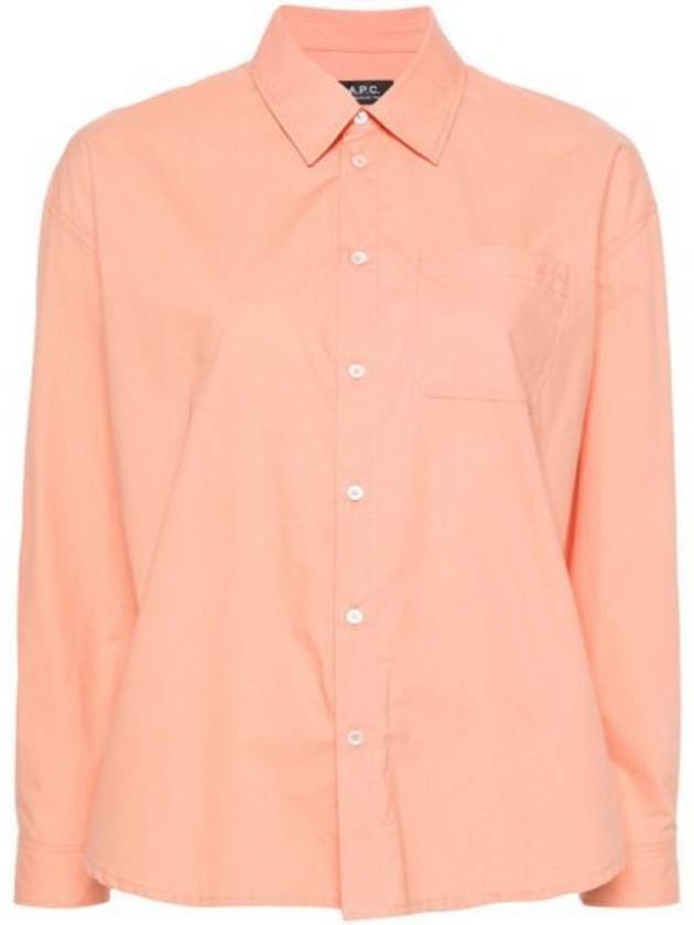 Boyfriend Long Sleeve Shirt Pink - A.P.C. - BALAAN 2