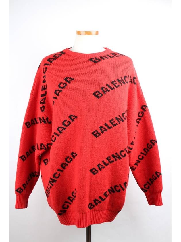 Multi logo knit red S - BALENCIAGA - BALAAN 1