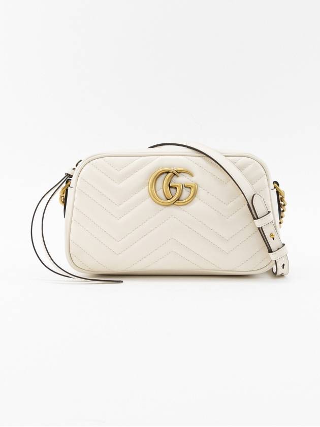 GG Marmont Matelasse Small Chain Shoulder Bag White - GUCCI - BALAAN 3