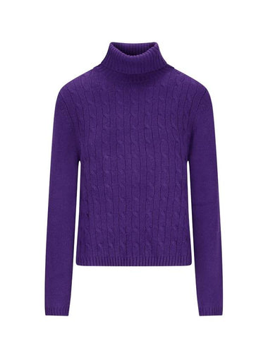 CABLE-KNIT ROLL-NECK SWAETER - ALLUDE - BALAAN 1