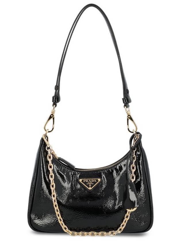 Re-Edition Patent Leather Mini Bag Black - PRADA - BALAAN 1