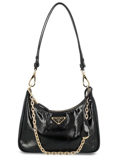 Re-Edition Patent Leather Mini Bag Black - PRADA - BALAAN 1