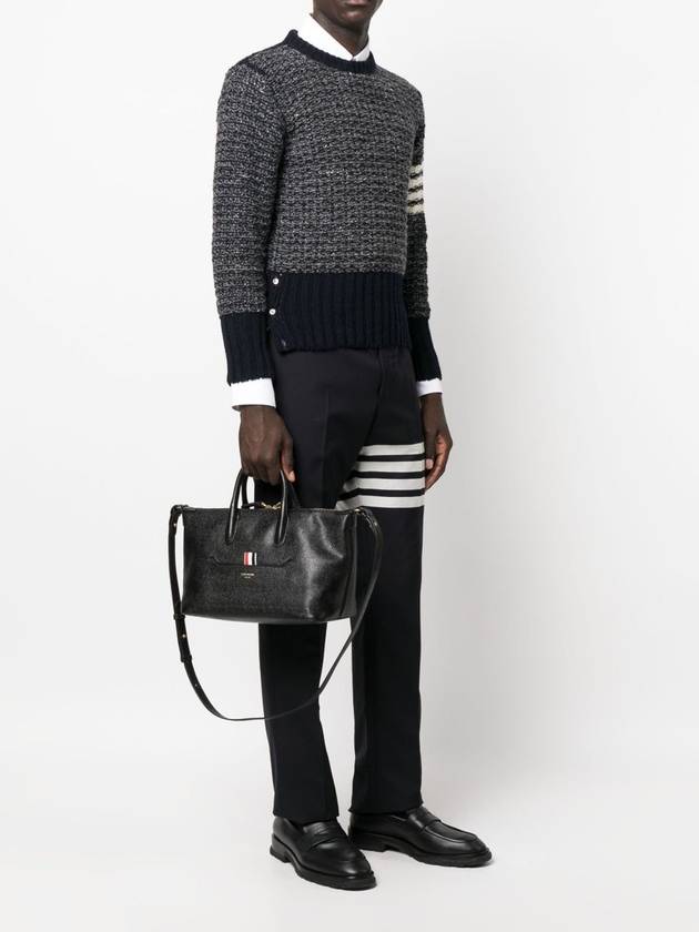 Pebble Grain Small Duffel Bag Black - THOM BROWNE - BALAAN 3