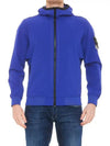 Wappen Patch Soft Shell Hooded Jacket Blue - STONE ISLAND - BALAAN 3