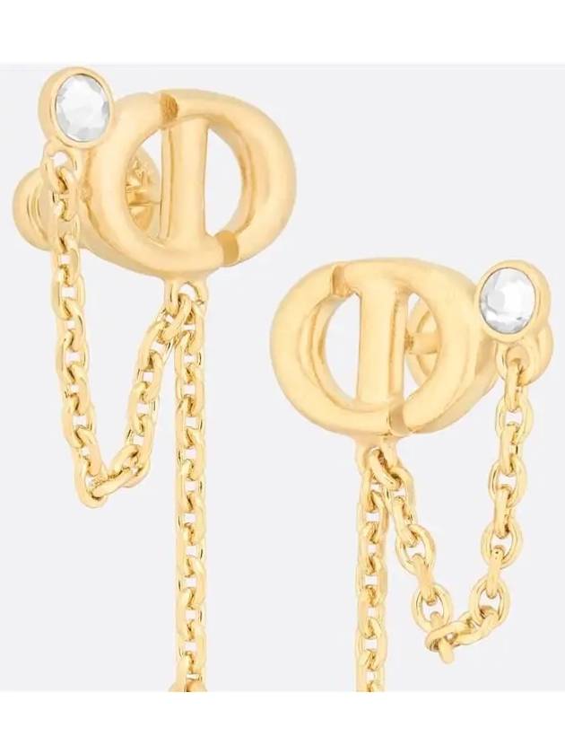 CD Navy Earrings Gold - DIOR - BALAAN 2