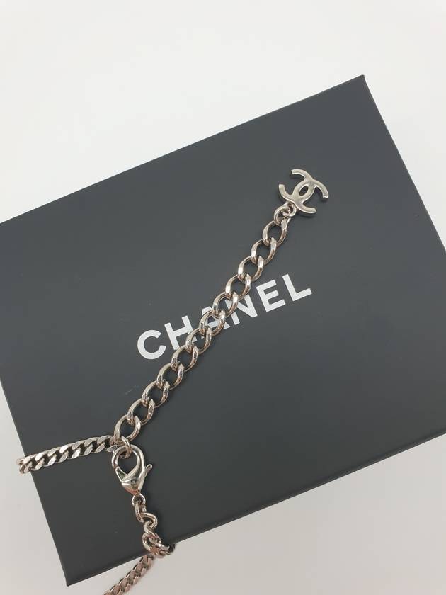 CC logo long necklace big pendant silver necklace AB8666 - CHANEL - BALAAN 8