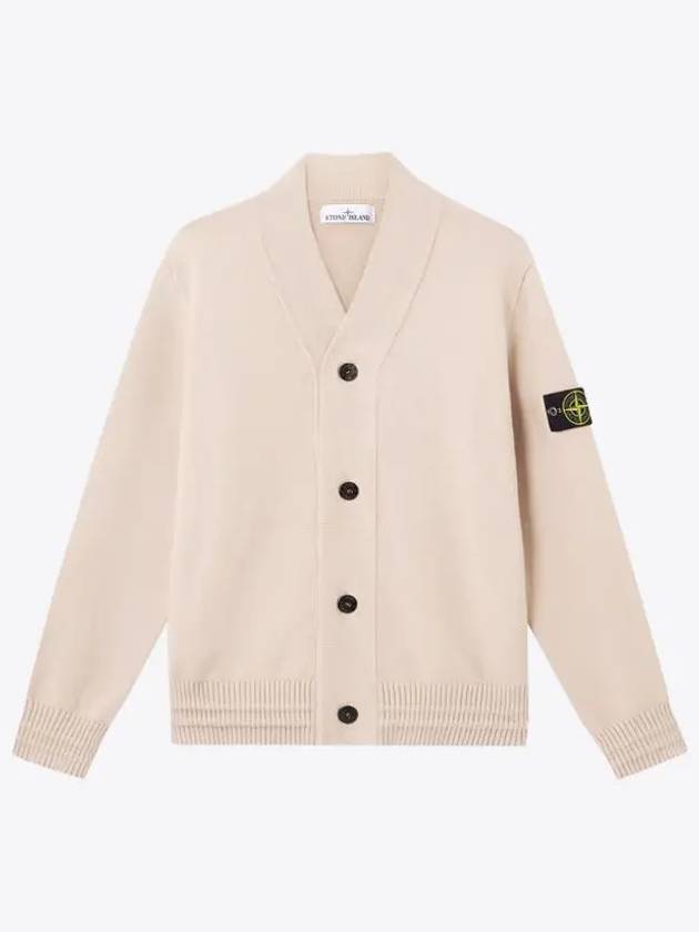 Winter Loose Fit Cardigan Off White - STONE ISLAND - BALAAN 2