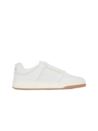 SL 61 Logo Signature Leather Low Top Sneakers White - SAINT LAURENT - BALAAN 2