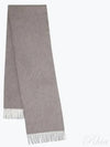 Small Solid Merino Wool Muffler Grey - MULBERRY - BALAAN 2