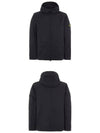 Batavia Garment Dyed Nylon Cotton Hooded Jacket Black - STONE ISLAND - BALAAN 5