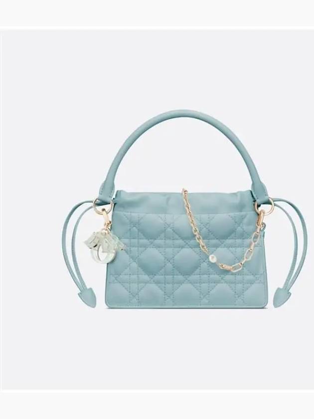 Lady Milly Cannage Lambskin Mini Tote Bag Blue - DIOR - BALAAN 2