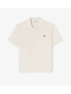 Men s open collar solid polo cream - LACOSTE - BALAAN 1