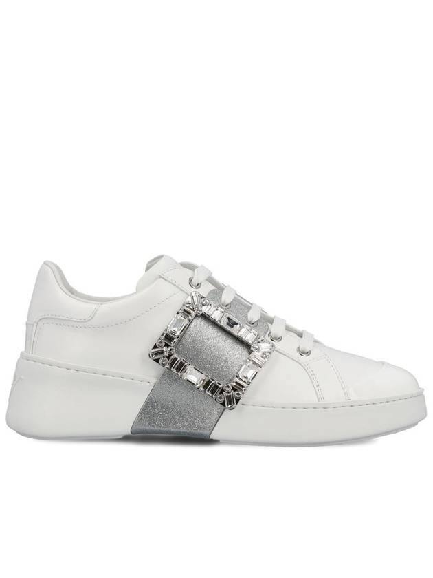 Viv' Skate Crystal Buckle Low Top Sneakers White - ROGER VIVIER - BALAAN 2