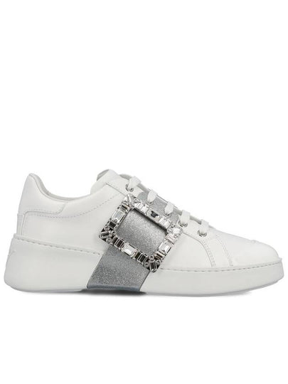 Viv' Skate Crystal Buckle Low Top Sneakers White - ROGER VIVIER - BALAAN 2