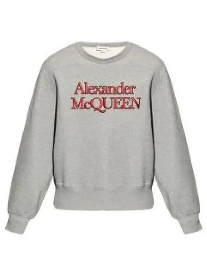 Embroidery Logo Sweatshirt Grey - ALEXANDER MCQUEEN - BALAAN 2