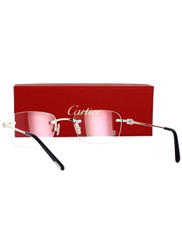 Eyewear Rimless Glasses Silver - CARTIER - BALAAN 5