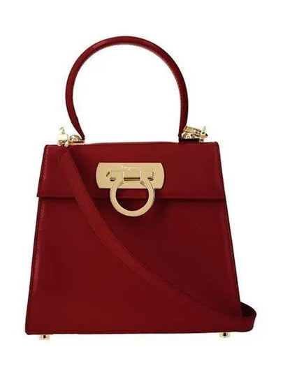 Iconic Top Handle Small Tote Bag Red - SALVATORE FERRAGAMO - BALAAN 2