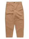 Fox Embroidery Regular Chino Cotton Straight Pants Beige - MAISON KITSUNE - BALAAN 2