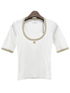 Contrast Holist Short Sleeve T-Shirt White - COURREGES - BALAAN 3