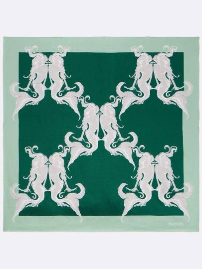 Metamorphosis Siren Silk Scarf Green - VALENTINO - BALAAN 2