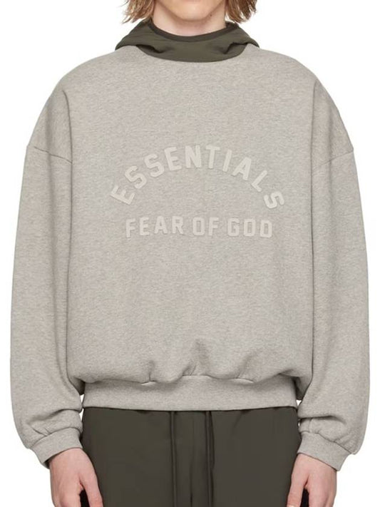 Bonded logo mock neck hoodie - FEAR OF GOD ESSENTIALS - BALAAN 1