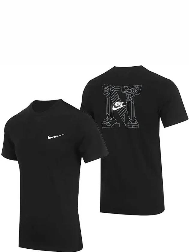 Sportswear Swoosh Short Sleeve T-Shirt Black - NIKE - BALAAN 3