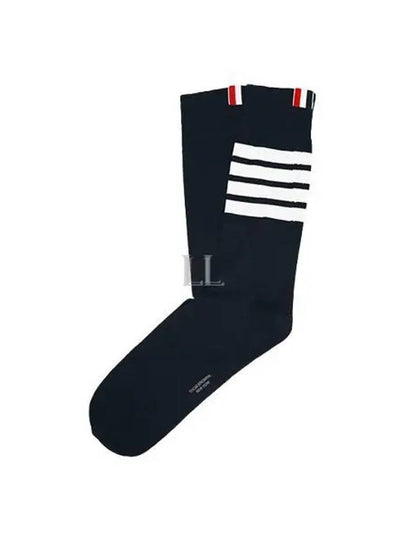 Men's Diagonal Light Weight Midi Socks Navy - THOM BROWNE - BALAAN 2