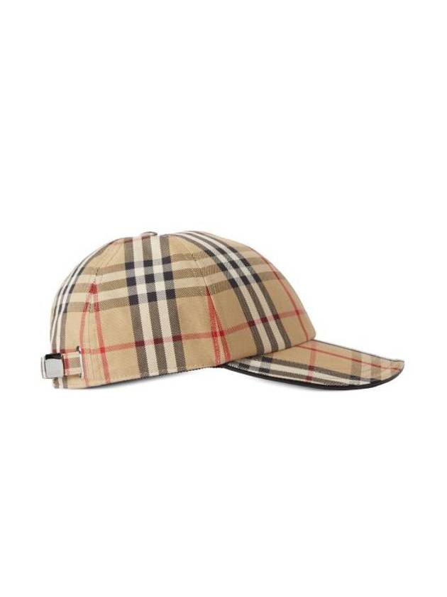 Check Cotton Ball Cap Beige - BURBERRY - BALAAN 4