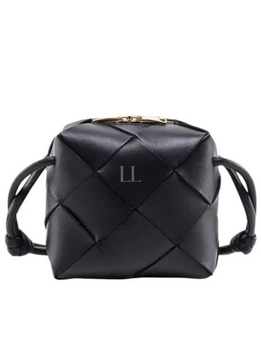 Cassette Intrecciato Mini Shoulder Bag Black - BOTTEGA VENETA - BALAAN 2