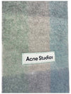 Mohair Check Muffler Turquoise Grey Mint - ACNE STUDIOS - BALAAN 4