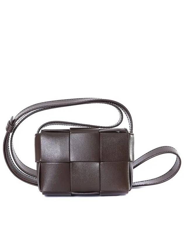 Intrecciato Mini Cross Bag Light Brown - BOTTEGA VENETA - BALAAN 3