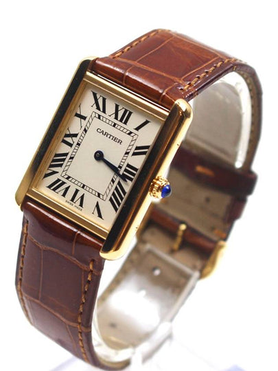 Tank Solo Watch Gold Plated Large Quartz 2742 W5200025 - CARTIER - BALAAN 2