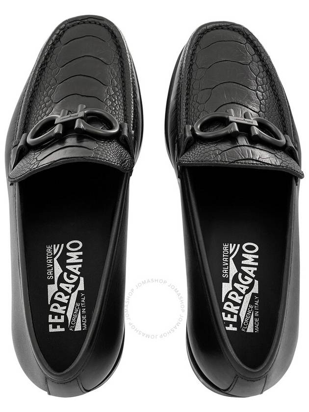 Salvatore Gancini Ornament Moccasin Loafers Black - SALVATORE FERRAGAMO - BALAAN 4