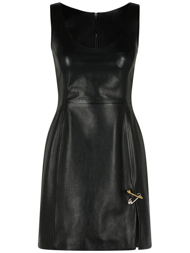 Versace Black Leather Dress - VERSACE - BALAAN 1