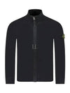 Logo Patch Zipper Zip-Up Jacket Black - STONE ISLAND - BALAAN 2