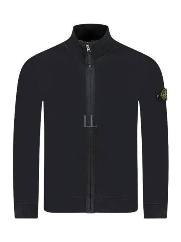 Logo Patch Zipper Zip-Up Jacket Black - STONE ISLAND - BALAAN 2