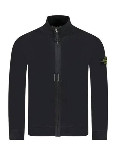 Logo Patch Zipper Zip-Up Jacket Black - STONE ISLAND - BALAAN 2