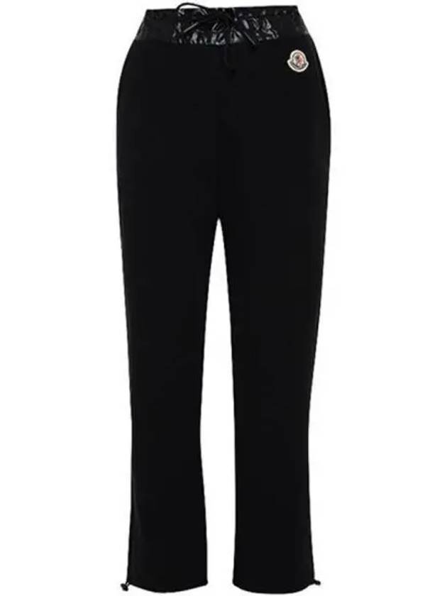 8H00023 899M4 999 Logo Patch Banding Track Pants Black Women TJ 270615 - MONCLER - BALAAN 1