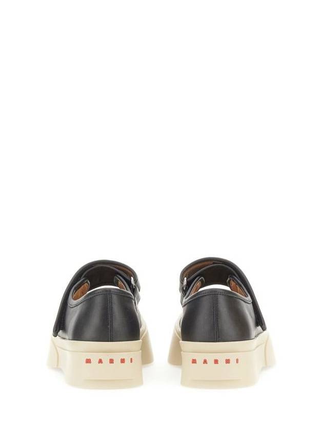 Nappa Leather Mary Jane Low Top Sneakers Black - MARNI - BALAAN 6