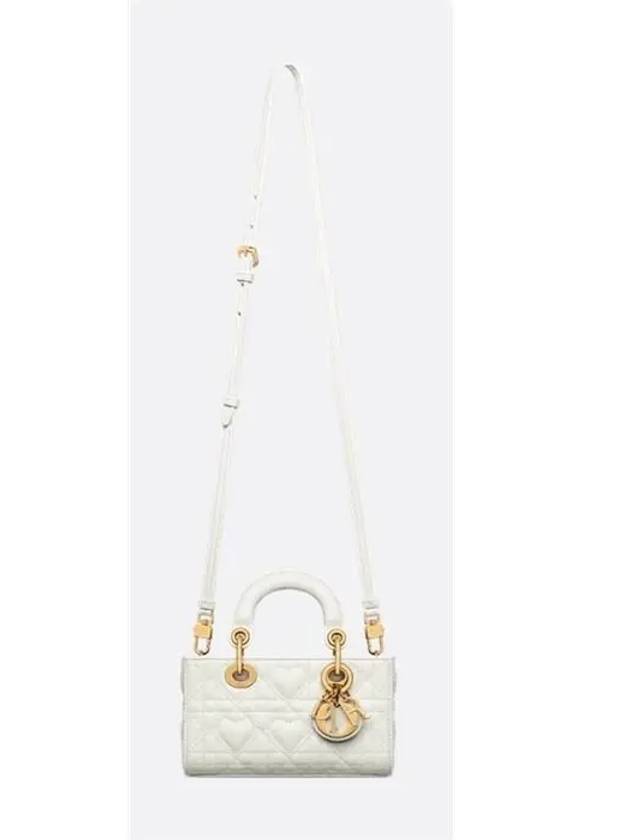 Lady D Joy Micro Cannage Lambskin Tote Bag Latte - DIOR - BALAAN 7