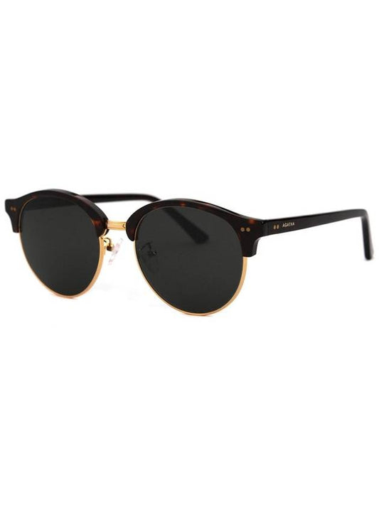 AG E103S C2 round gold rimmed horn luxury sunglasses - AGATHA - BALAAN 1